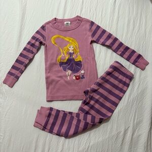 Hanna Andersson Tangled Stripes Princess Disney Kids Pajamas Cotton Size 4